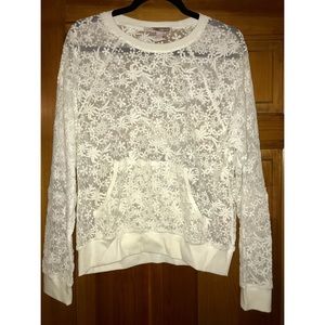 Forever 21 sheer long sleeve sweater
